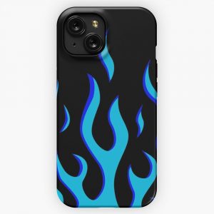 Blue Flame iPhone 15 Slim Phone Case Cover