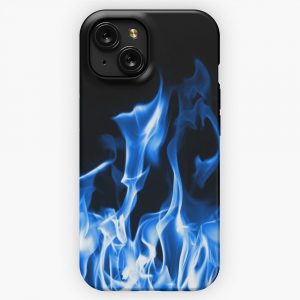 Blue Flames iPhone 15 Slim Phone Case Cover