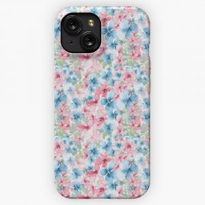 Blue Flowers 2 iPhone 15 Slim Phone Case Cover