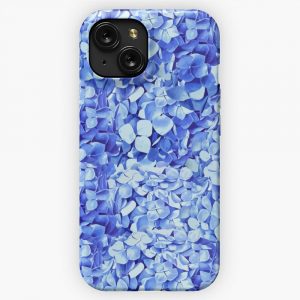 Blue Hydrangea Flower iPhone 15 Slim Phone Case Cover