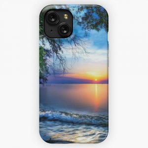 Blue Ocean Sunset iPhone 15 Slim Phone Case Cover