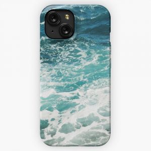Blue Ocean Waves iPhone 15 Slim Phone Case Cover