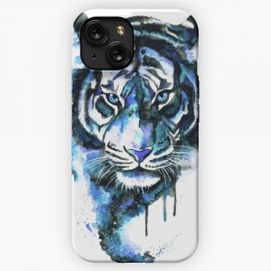 Blue Tiger iPhone 15 Slim Phone Case Cover