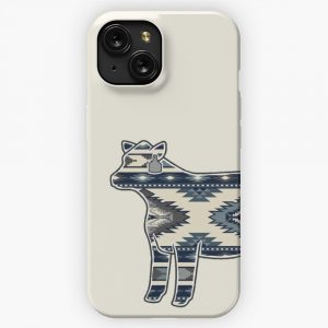 Blue Western Heifer iPhone 15 Slim Phone Case Cover