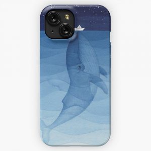 Blue Whale Sea Animal iPhone 15 Slim Phone Case Cover