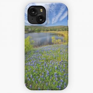 Bluebonnet Lake Skies iPhone 15 Slim Phone Case Cover