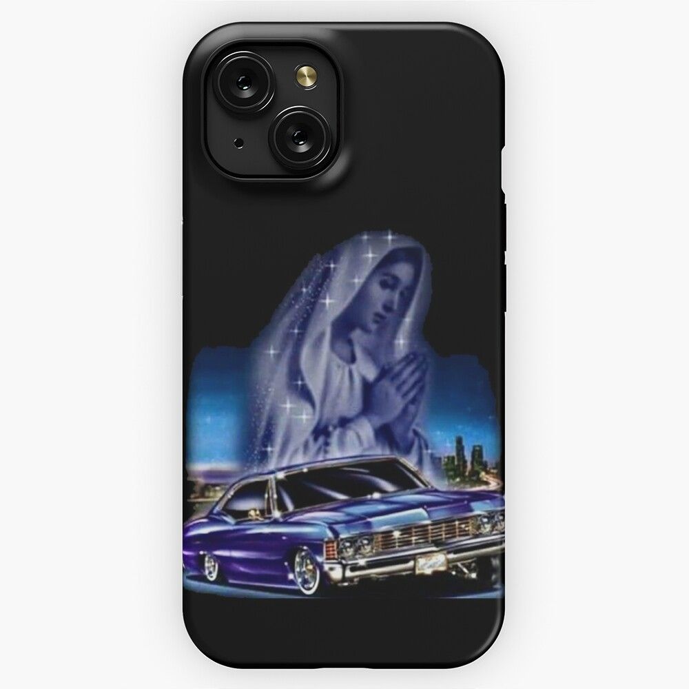 Blues With Low Rider And Virgen Mary iPhone 15 Slim Phone Case Cover