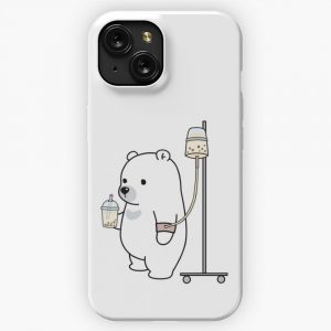 Boba Bear Loves Boba Too Much iPhone 15 Slim Phone Case Cover