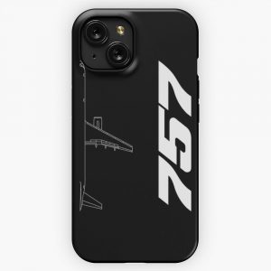 Boeing 757 Silhouette Top View iPhone 15 Slim Phone Case Cover