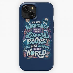 Books Are The Best Weapons iPhone 15 Slim Phone Case Cover