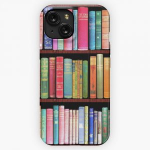 Bookworm Antique Book Library Vintage Book Shelf iPhone 15 Slim Phone Case Cover