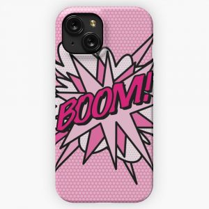 Boom Pink Comic Book Pop Art Modern Fun Retro iPhone 15 Slim Phone Case Cover