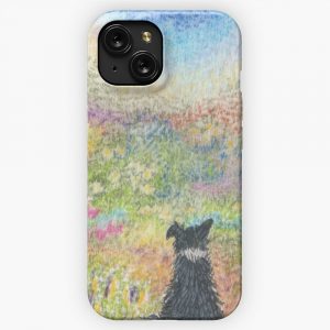 Border Collie Dog Daffodil Dreaming iPhone 15 Slim Phone Case Cover