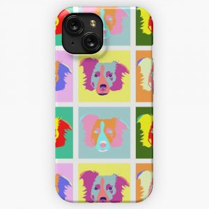 Border Collie Pop Art iPhone 15 Slim Phone Case Cover