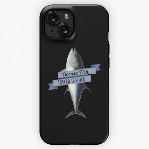 Born To Fish Forced To Work iPhone 15 Slim Phone Case Cover