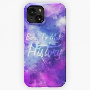 Born To Make History Watercolor iPhone 15 Slim Phone Case Cover