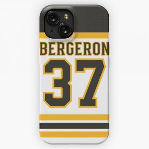Boston Bruins Patrice Bergeron Away Jersey Back iPhone 15 Slim Phone Case Cover