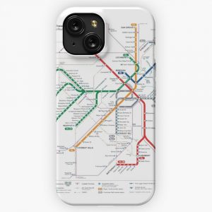 Boston Mbta Map iPhone 15 Slim Phone Case Cover