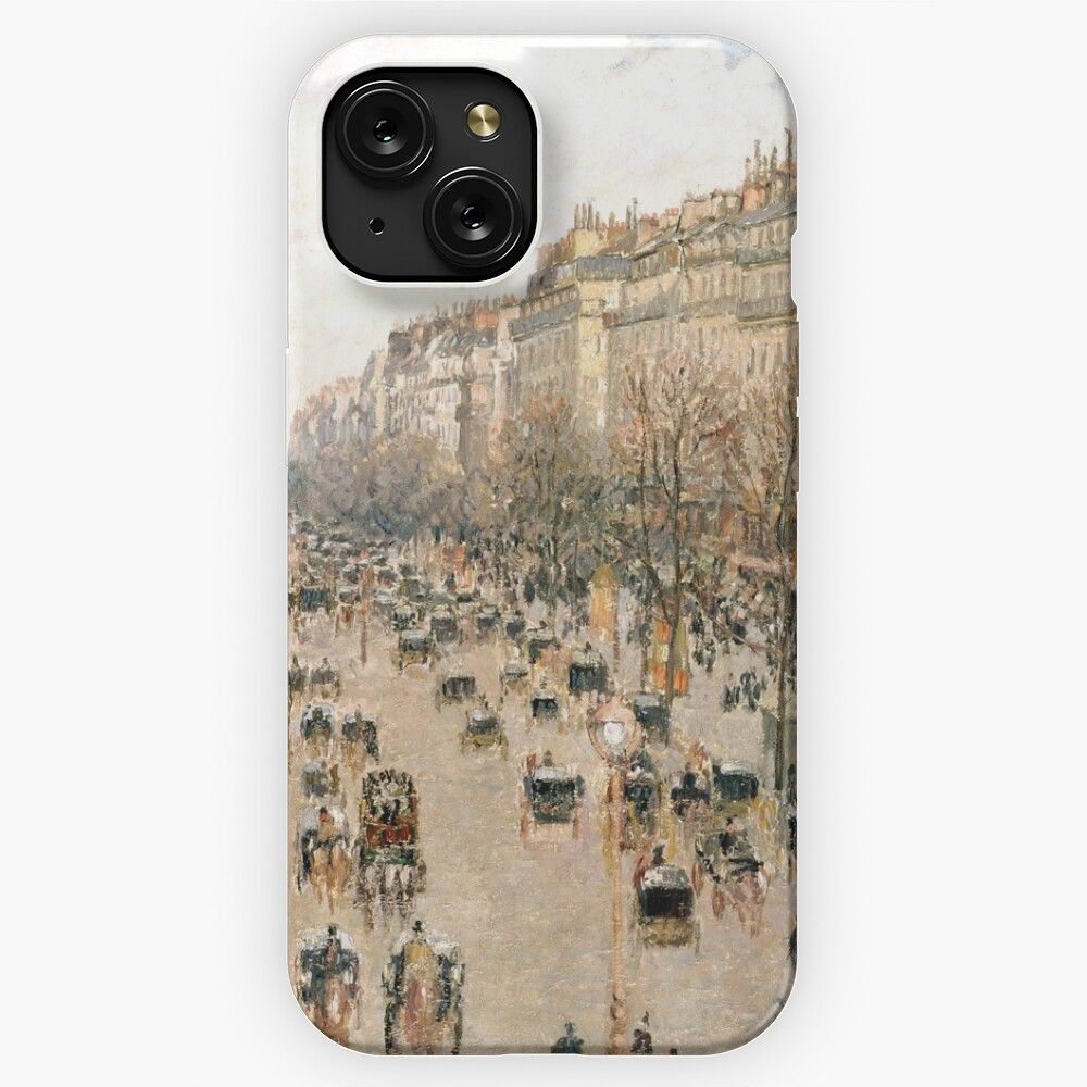 Boulevard Montmartre Camille Pissarro iPhone 15 Slim Phone Case Cover