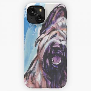 Briard Dog Bright Colorful Pop Dog Art iPhone 15 Slim Phone Case Cover