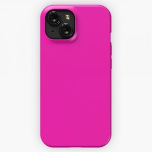 Bright Electric Neon Pink iPhone 15 Slim Phone Case Cover
