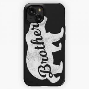 Brother Legendary Animals Grizzly Bear Distressed iPhone 15 Slim Phone Case Cover