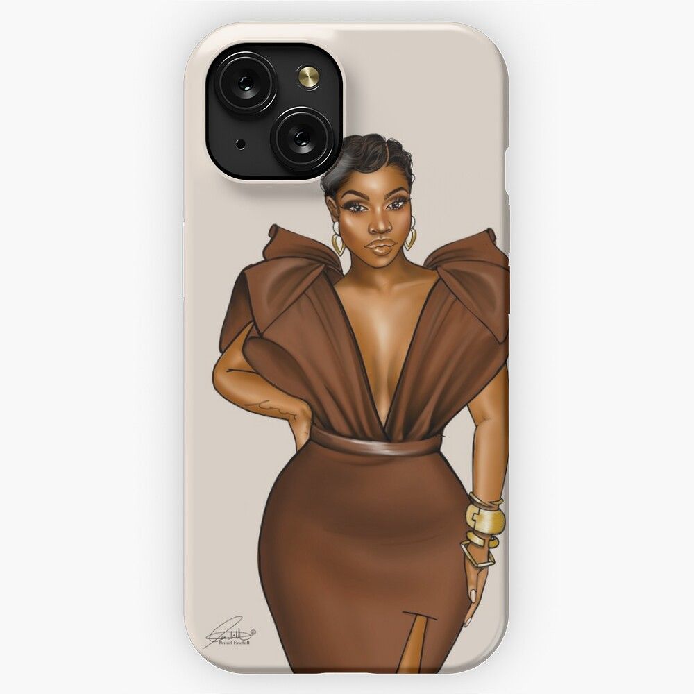 Brown Sugar Beauty iPhone 15 Slim Phone Case Cover
