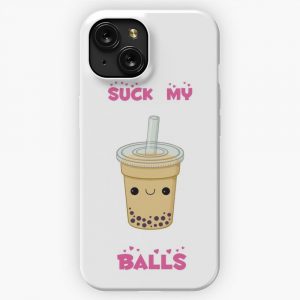 Bubble Tea Suck My Balls iPhone 15 Slim Phone Case Cover