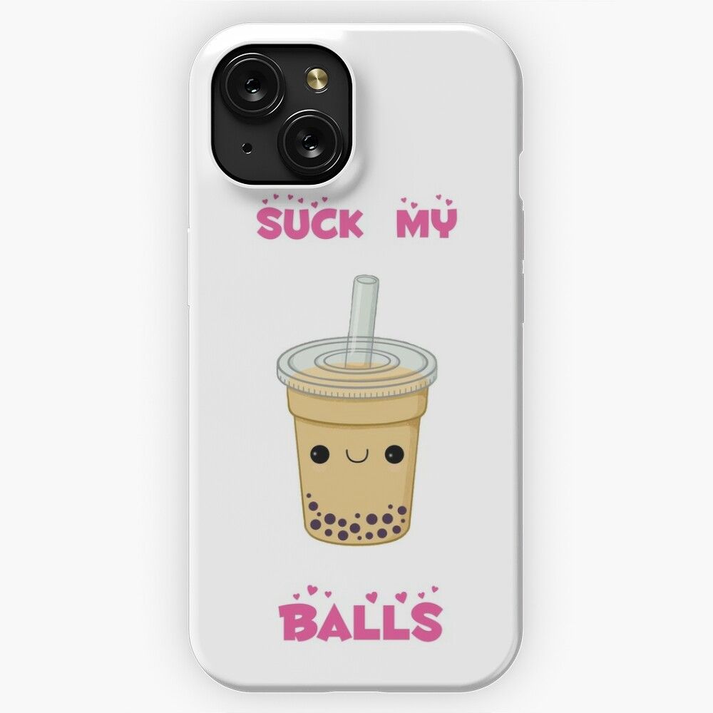 Bubble Tea Suck My Balls iPhone 15 Slim Phone Case Cover