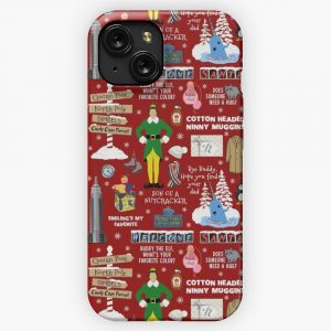 Buddy The Elf Collage Red Background iPhone 15 Slim Phone Case Cover