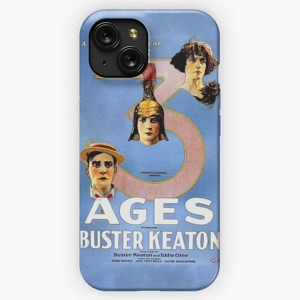 Buster Keaton Old Movie Poster iPhone 15 Slim Phone Case Cover