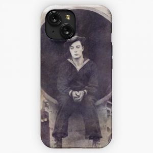 Buster Keaton The Navigator Watercolor Vintage D30 iPhone 15 Slim Phone Case Cover