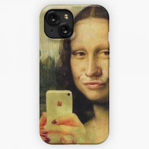 But First Let Me Take A Selfie Funny Mona Lisa Selfie iPhone 15 Slim Phone Case Cover