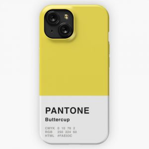 Buttercup Yellow Pantone Simple Design iPhone 15 Slim Phone Case Cover