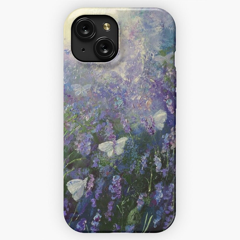 Butterflies On Lavender iPhone 15 Slim Phone Case Cover
