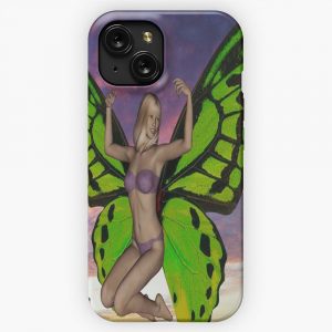 Butterfly Woman iPhone 15 Slim Phone Case Cover