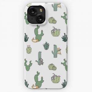 Cacti Cats iPhone 15 Slim Phone Case Cover