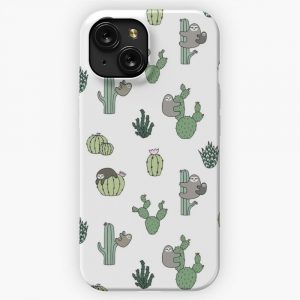 Cacti Sloths iPhone 15 Slim Phone Case Cover