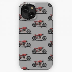 Cafe Racer Red Guzzi iPhone 15 Slim Phone Case Cover