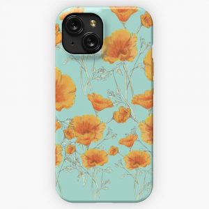 California Poppy iPhone 15 Slim Phone Case Cover