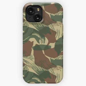 Camouflage Rhodesian Brushstroke iPhone 15 Slim Phone Case Cover