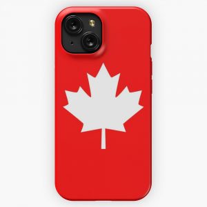 Canada Maple Leaf Flag Emblem iPhone 15 Slim Phone Case Cover