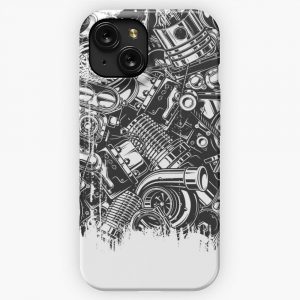 Car Parts Collage Car Enthusiast iPhone 15 Slim Phone Case Cover