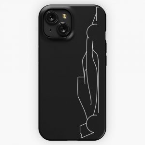 Car Profile Vertical Black iPhone 15 Slim Phone Case Cover