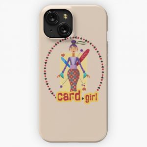 Card Girl Holiday Hobbies iPhone 15 Slim Phone Case Cover