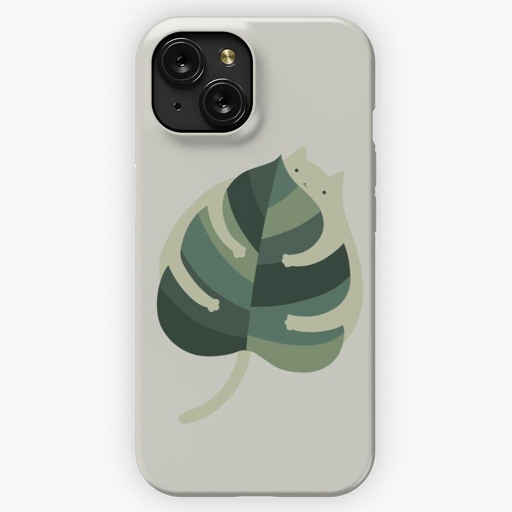Cat And Plant 1 Monstera Cat Hug iPhone 15 Slim Phone Case Cover