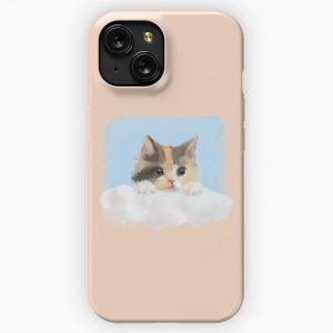 Cat On Cloud iPhone 15 Slim Phone Case Cover