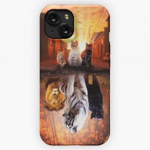 Cat Vs Tiger Cat Is Tiger Reflection iPhone 15 Slim Phone Case Cover
