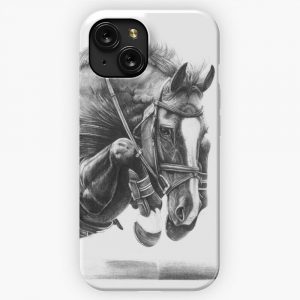 Catching Air Showjumping Horse iPhone 15 Slim Phone Case Cover