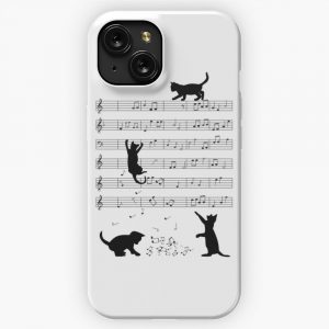 Cats Music Notes iPhone 15 Slim Phone Case Cover